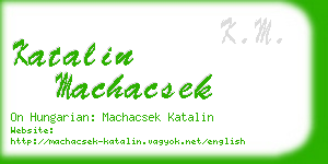 katalin machacsek business card